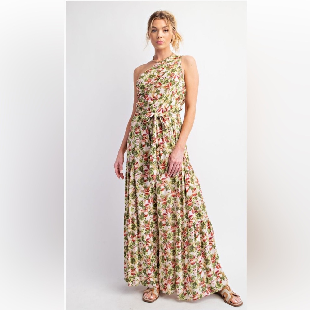 “Rosy garden jumpsuit” beautiful spring/summer flowy jumpsuit